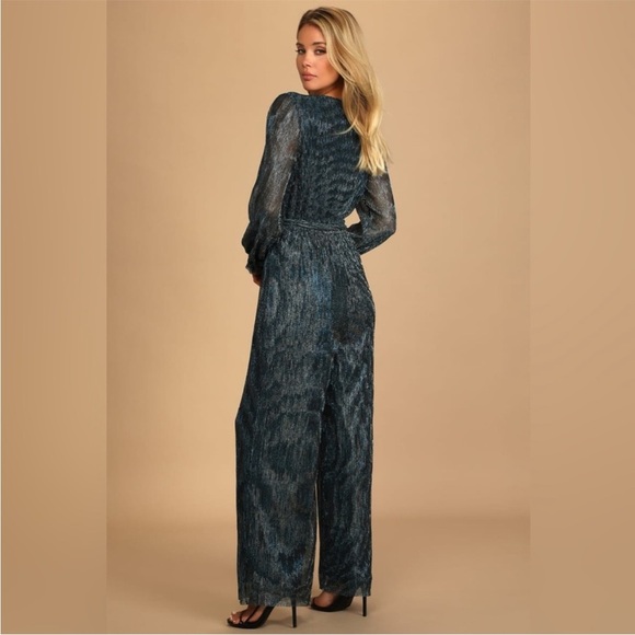 Lulu's Elegant Blue Jumpsuit - Picture 2 of 8